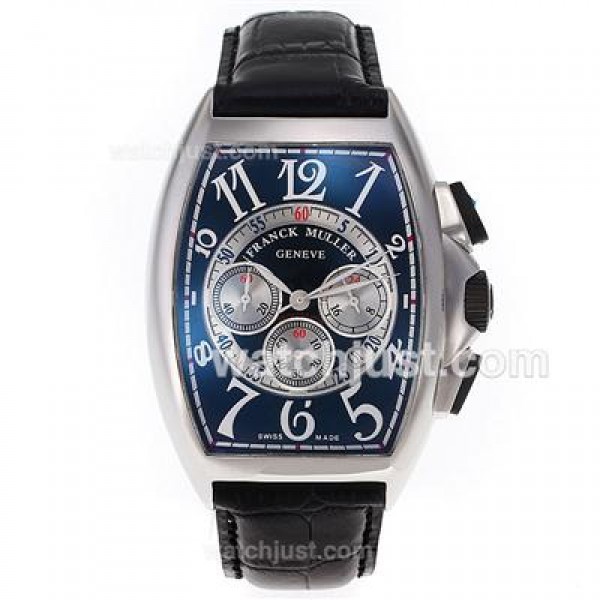 Franck Muller Casablanca Working Chrono with Black Dial-Same Structure As 7750 Version-High Quality