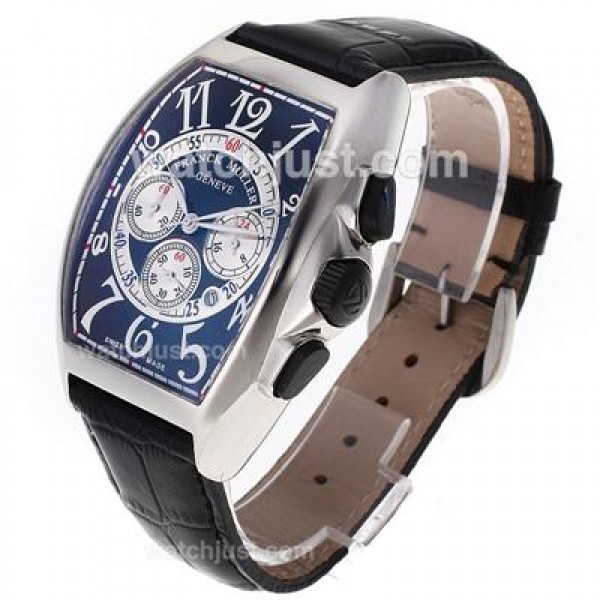 Franck Muller Casablanca Working Chrono with Black Dial-Same Structure As 7750 Version-High Quality