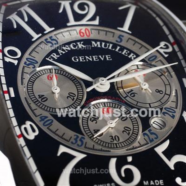 Franck Muller Casablanca Working Chrono with Black Dial-Same Structure As 7750 Version-High Quality