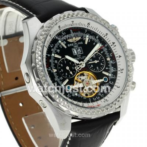 Breitling for Bentley Automatic Tourbillon with Black Dial and Strap