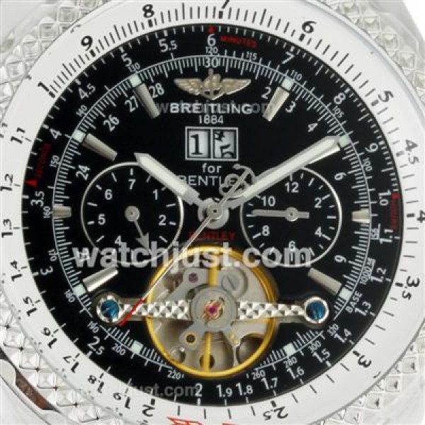 Breitling for Bentley Automatic Tourbillon with Black Dial and Strap