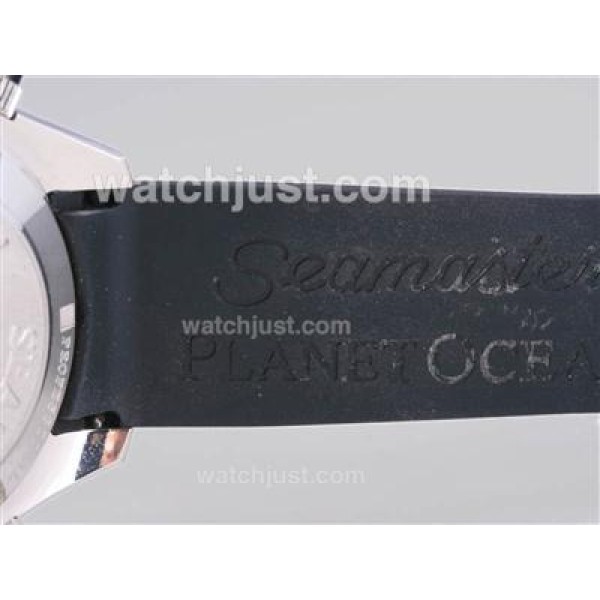 Omega Seamaster Planet Ocean Working Chronograph with Orange Marking-Same Chassis As 7750 Version-Rubber Strap