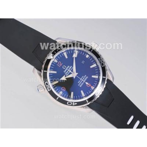 Omega Seamaster Planet Ocean with Orange Marking-Same Chassis As ETA Version-Rubber Strap