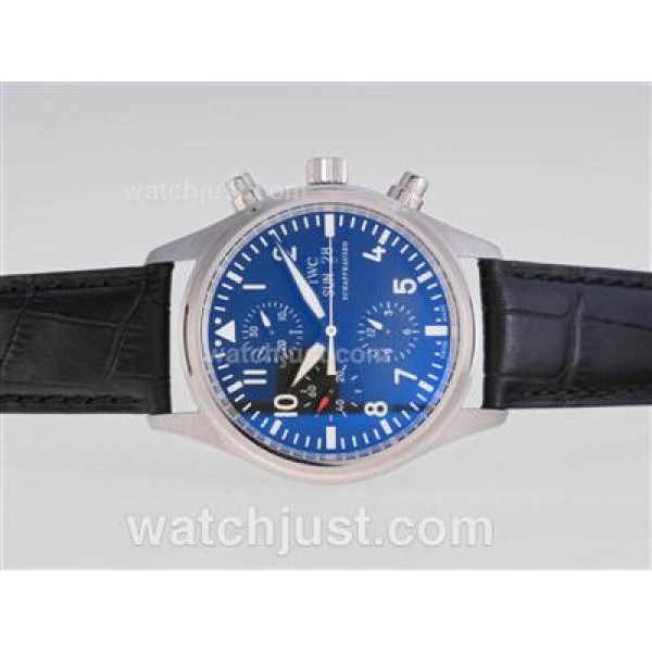 IWC Fliegeruhr Chronograph With Swiss Valjoux 7750 Movement-AR Coating