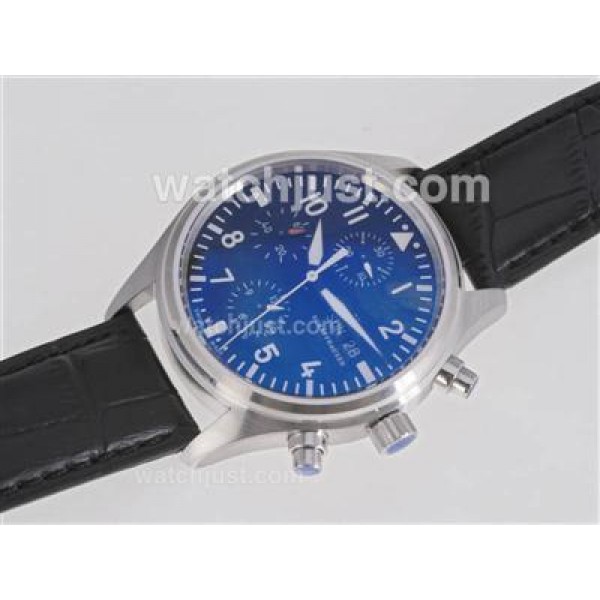 IWC Fliegeruhr Chronograph With Swiss Valjoux 7750 Movement-AR Coating