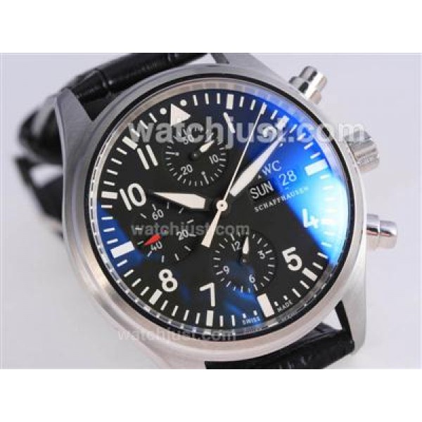 IWC Fliegeruhr Chronograph With Swiss Valjoux 7750 Movement-AR Coating