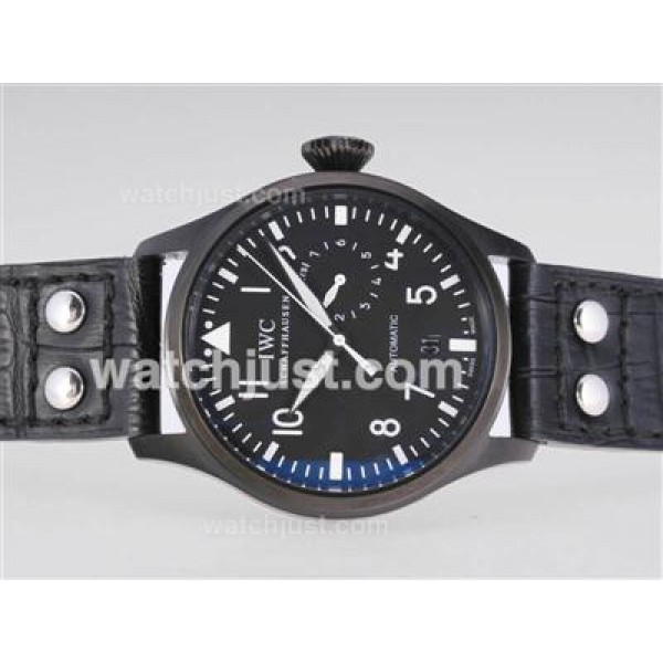 IWC Big Pilot 7 Days Working Power Reserve Automatic PVD Case with Black Dial-21,600bph