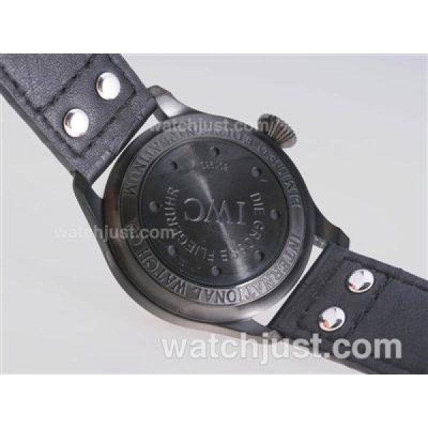 IWC Big Pilot 7 Days Working Power Reserve Automatic PVD Case with Black Dial-21,600bph