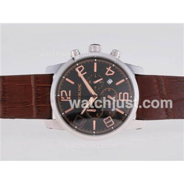 Montblanc Time Walker Working Chrono with Rose Gold Marking-Same Structure As 7750-High Quality
