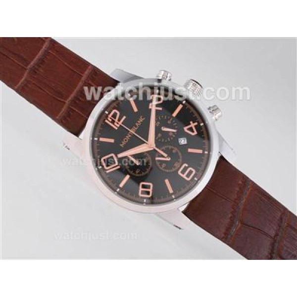 Montblanc Time Walker Working Chrono with Rose Gold Marking-Same Structure As 7750-High Quality