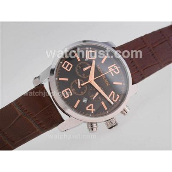 Montblanc Time Walker Working Chrono with Rose Gold Marking-Same Structure As 7750-High Quality