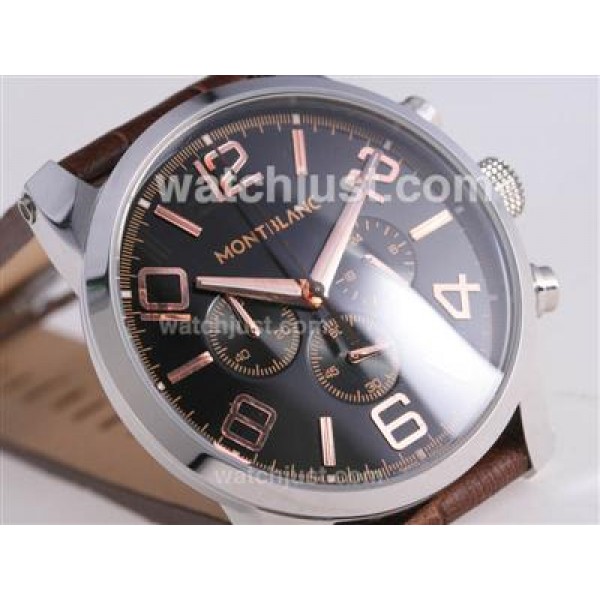 Montblanc Time Walker Working Chrono with Rose Gold Marking-Same Structure As 7750-High Quality