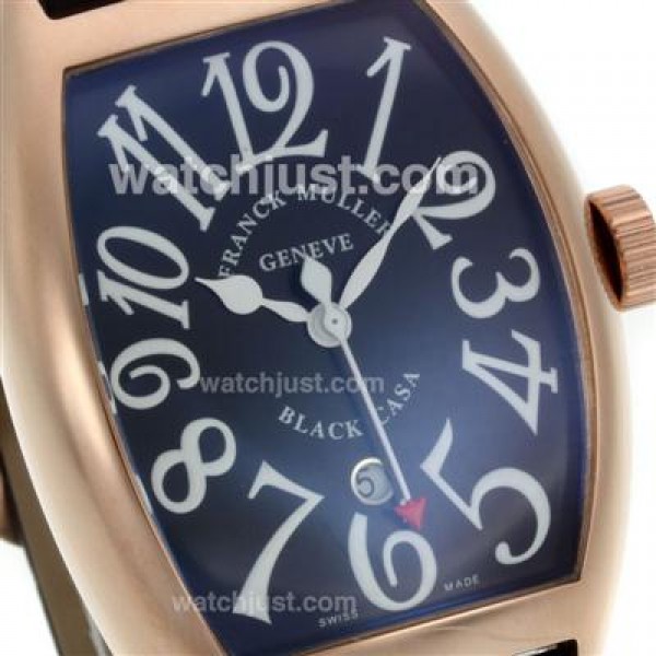 Franck Muller Casablanca Automatic Rose Gold Case with Black Dial-Jumbo Version