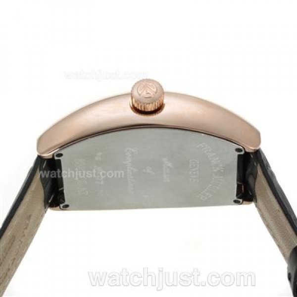 Franck Muller Casablanca Automatic Rose Gold Case with Black Dial-Jumbo Version