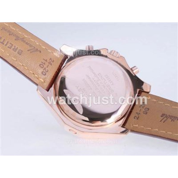Breitling for Bentley Motors Working Chronograph Rose Gold Case with Black Dial
