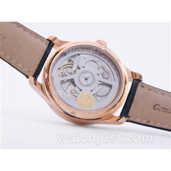 IWC Portugese 7 Days Working Power Reserve Rose Gold Case With Blue Marking-21600bph