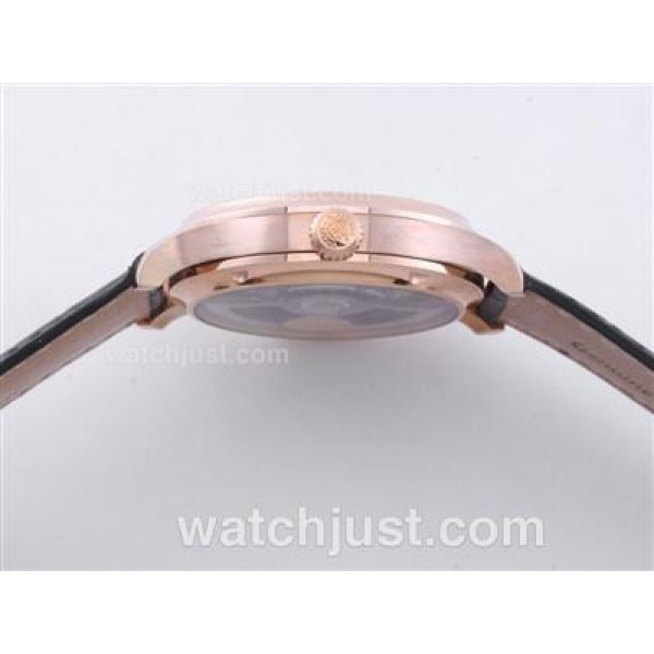 IWC Portugese 7 Days Working Power Reserve Rose Gold Case With Blue Marking-21600bph