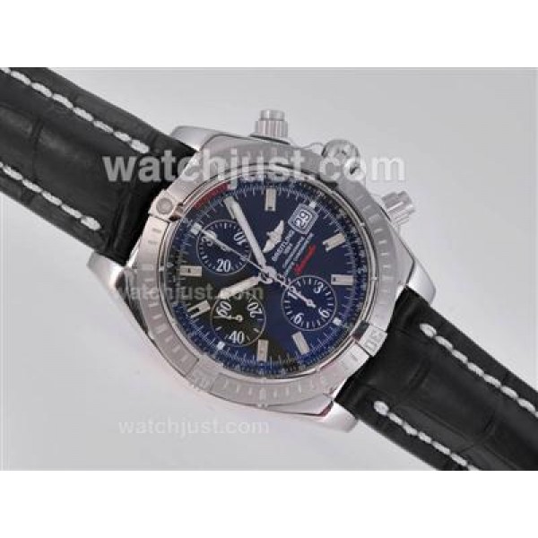 Breitling Chronomat Evolution V2 Swiss Valjoux 7750 Movement With Graphite Dial-Updated Version