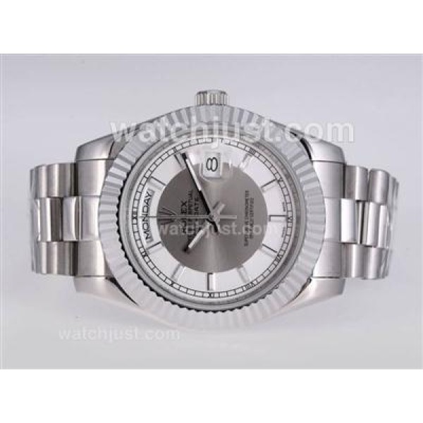 41 MM Best Quality Rolex Day-Date II Fake Watches With Gray Dials For Sale