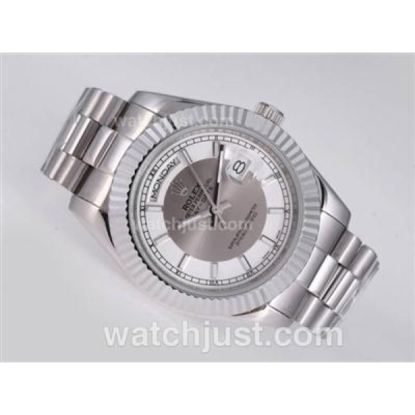 41 MM Best Quality Rolex Day-Date II Fake Watches With Gray Dials For Sale