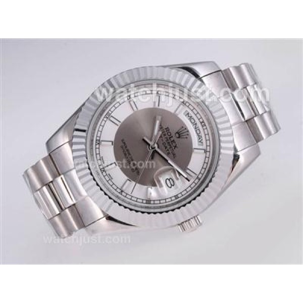 41 MM Best Quality Rolex Day-Date II Fake Watches With Gray Dials For Sale