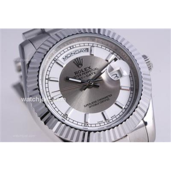 41 MM Best Quality Rolex Day-Date II Fake Watches With Gray Dials For Sale