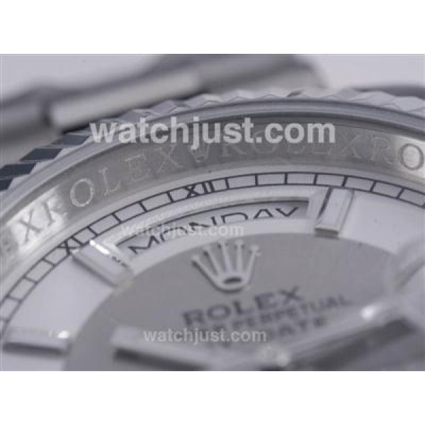 41 MM Best Quality Rolex Day-Date II Fake Watches With Gray Dials For Sale