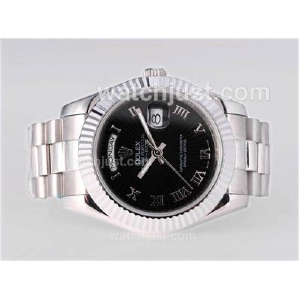 AAA Quality Rolex Day-Date II Replica Watches With Black Dials For Sale