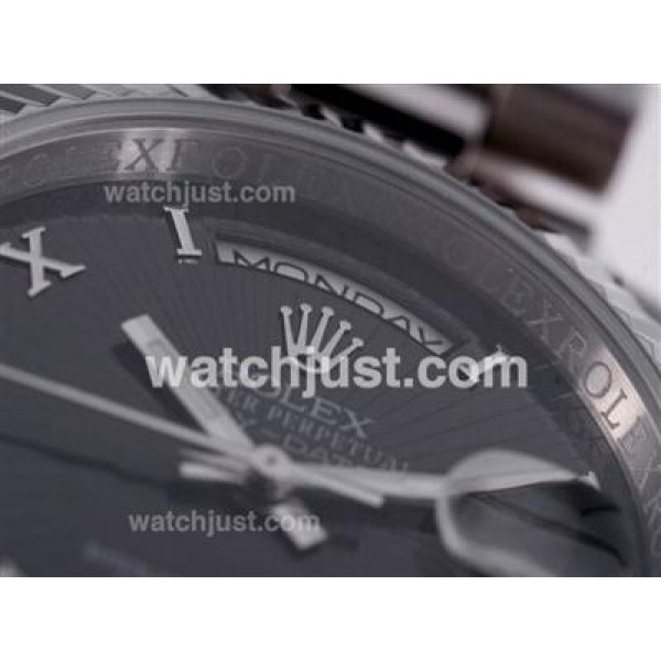 AAA Quality Rolex Day-Date II Replica Watches With Black Dials For Sale