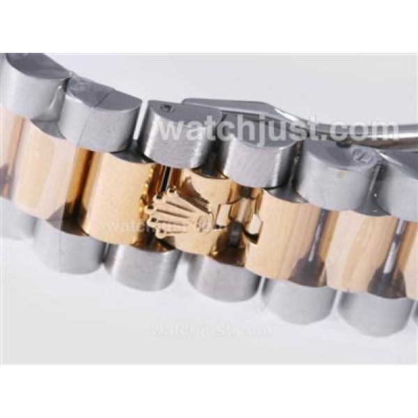 41 MM Best 1:1 Rolex Day-Date II Replica Watches With White & Gray Dials Online