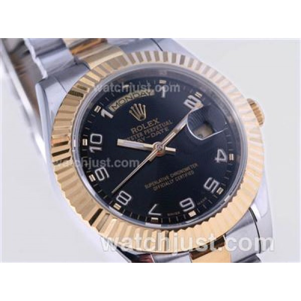 Best Quality 41 MM Rolex Day-Date II Replica Watches With Black Dials For Men