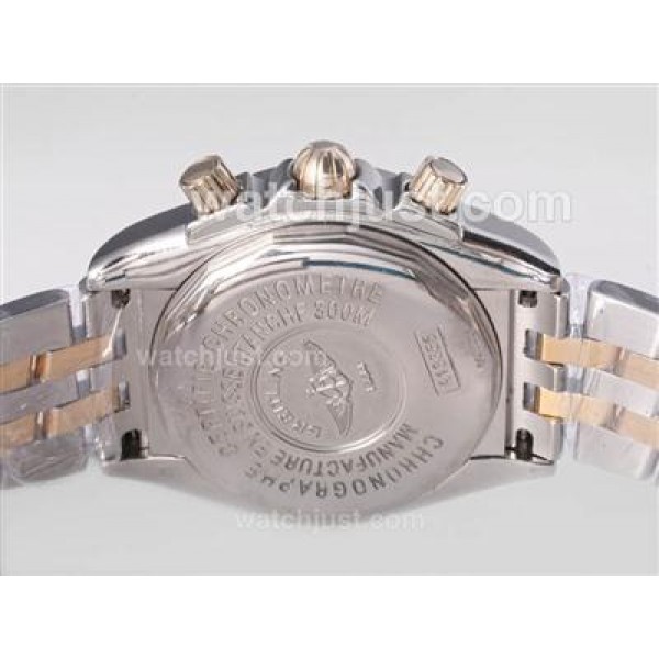 Breitling Chronomat Evolution Chrono Swiss Valjoux 7750 Movement Two Tone with Roman Marking-Blue Dial