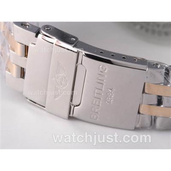 Breitling Chronomat Evolution Chrono Swiss Valjoux 7750 Movement Two Tone with Roman Marking-White