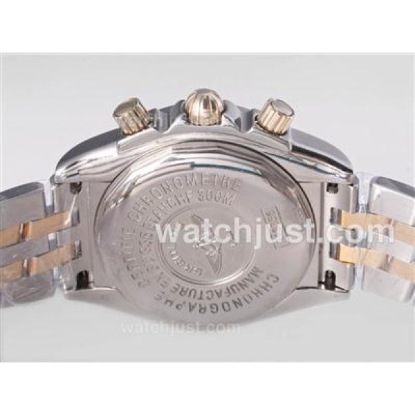 Breitling Chronomat Evolution Chrono Swiss Valjoux 7750 Movement Two Tone with Roman Marking-White