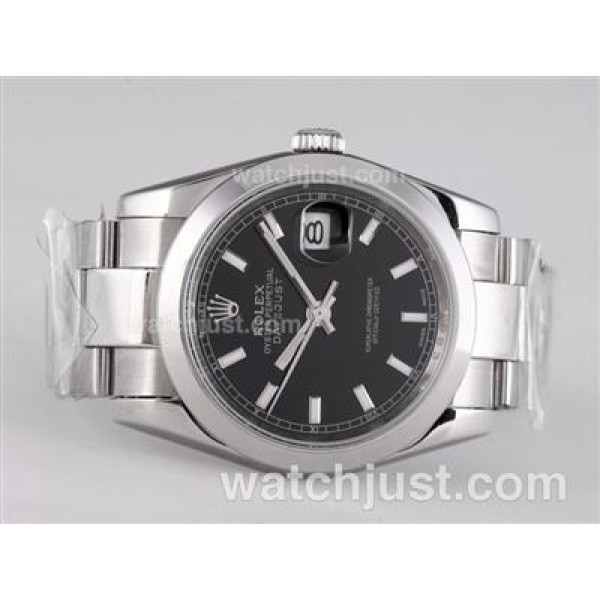 High Quality Rolex Datejust Replica Watches With Black Dials For Sale