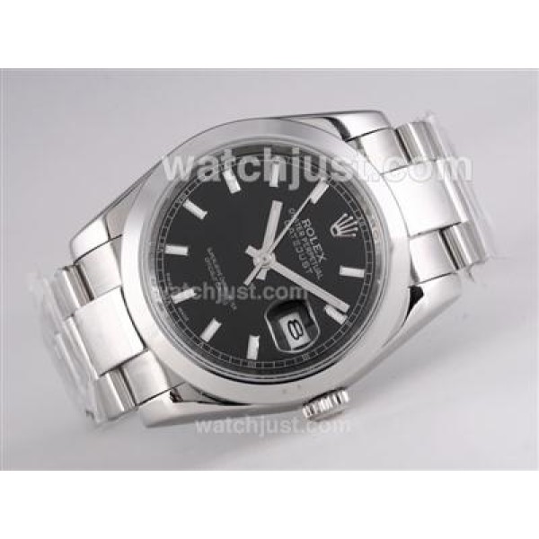 High Quality Rolex Datejust Replica Watches With Black Dials For Sale