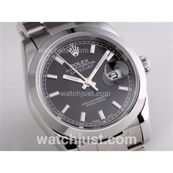 High Quality Rolex Datejust Replica Watches With Black Dials For Sale