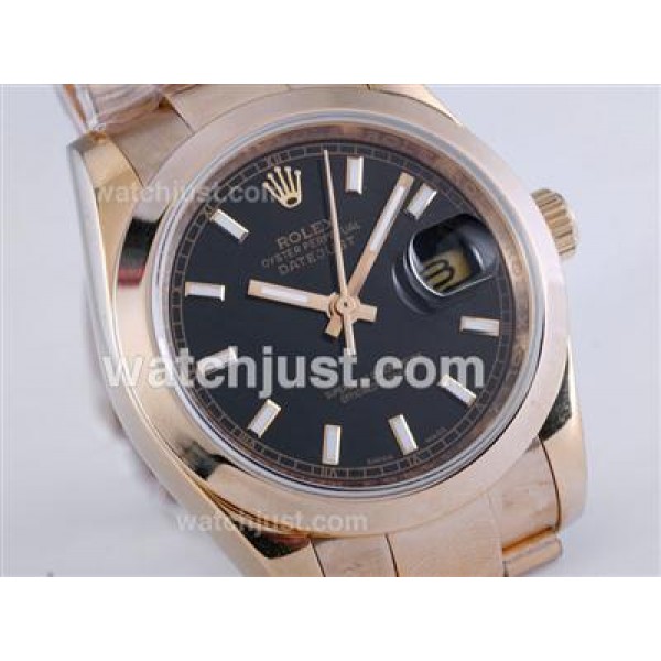 Luxury Rolex Datejust Fake Watches With Black Dials For Sale Online