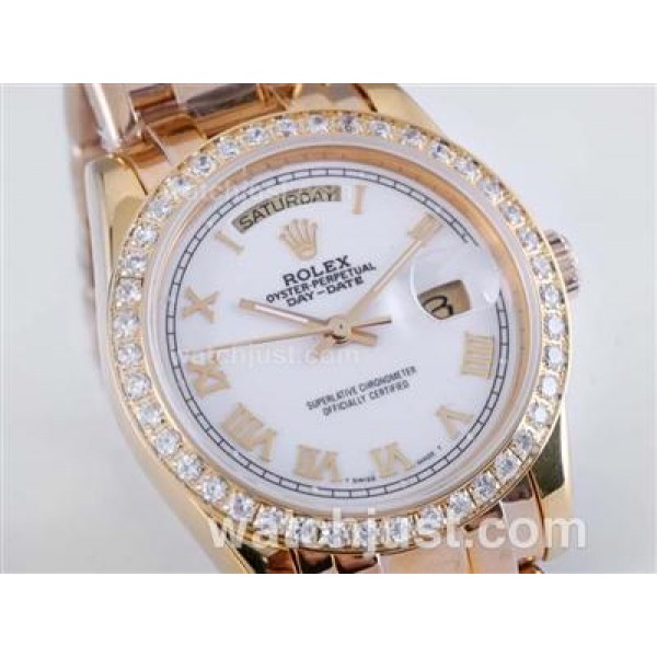AAA Quality Rolex Day-Date Masterpiece Fake Watches With White Dials For Sale