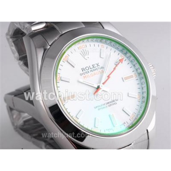 Best 1:1 Rolex Milgauss Fake Watches With White Dials For Sale Online