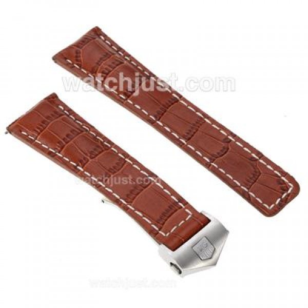 Tag Heuer Brown Leather Strap with Deployment Buckle