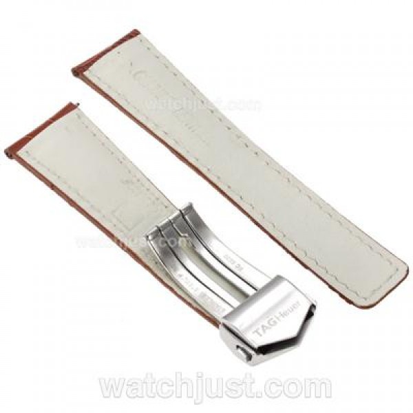 Tag Heuer Brown Leather Strap with Deployment Buckle