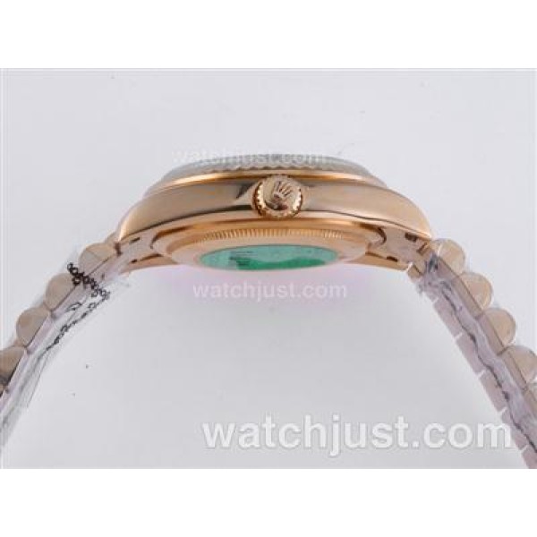 Top Quality Rolex Day-Date Replica Watches With Black Dials For Men
