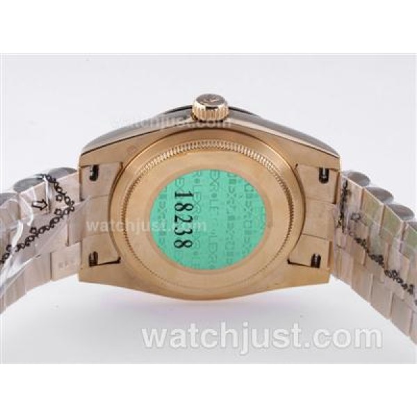 Top Quality Rolex Day-Date Replica Watches With Black Dials For Men
