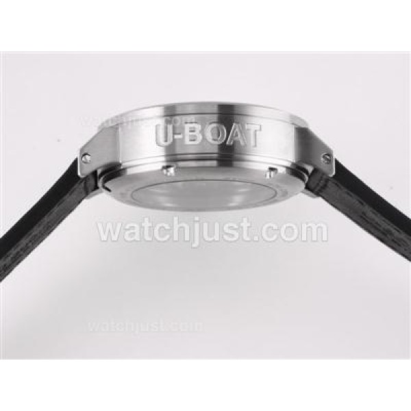 U-Boat Italo Fontana Unitas 6497 Movement with Black Dial-Orange Marking