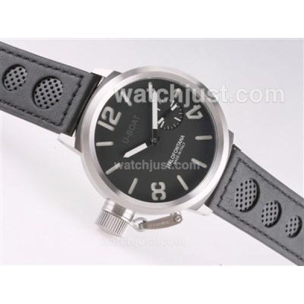 U-Boat Italo Fontana Unitas 6497 Movement with Black Dial-White Marking