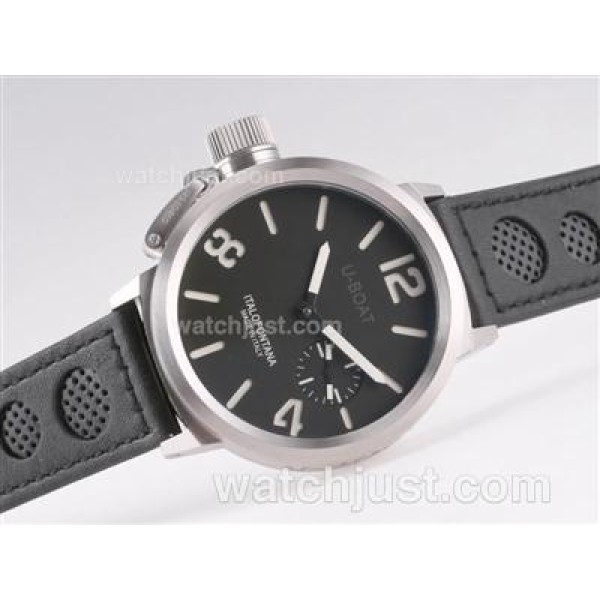U-Boat Italo Fontana Unitas 6497 Movement with Black Dial-White Marking
