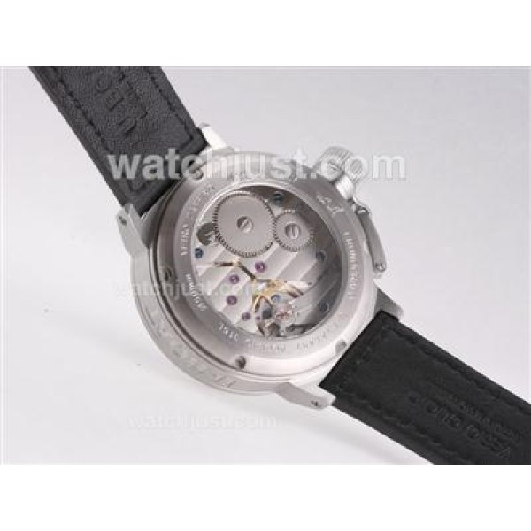 U-Boat Italo Fontana Unitas 6497 Movement with Black Dial-White Marking