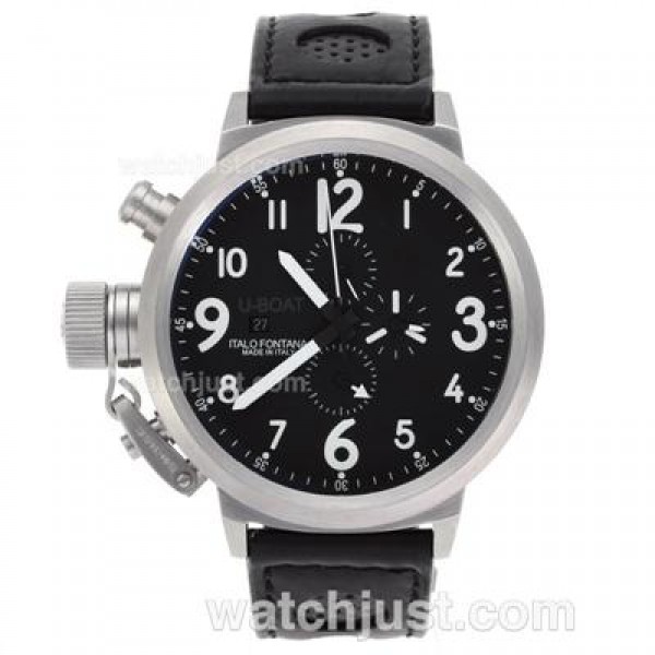 U-Boat FlightDeck 50mm Working Chronograph with White Marking-Updated Version