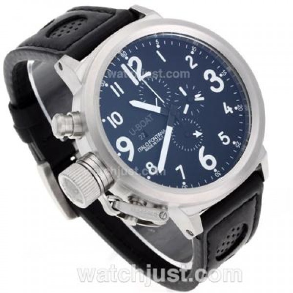U-Boat FlightDeck 50mm Working Chronograph with White Marking-Updated Version